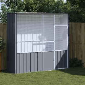 Bird Cage Anthracite 84.6"x30.7"x78.7" Galvanized Steel