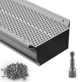 VEVOR Gutter Guard, 6 inch Width, Aluminum Leaf Filter DIY Gutter Cover, 26 PCS 104 ft Total Length