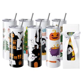 VEVOR 50 Pack Sublimation Tumblers 20oz Skinny Straight, Stainless Steel Sublimation Tumblers Blank