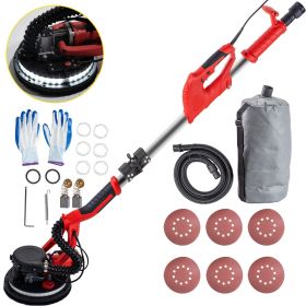 VEVOR Drywall Sander 850W, Electric Drywall Sander, Variable Speed 800-1750 RPM, Foldable Sheetrock Sander, with Telescope Handle, Electric Sande