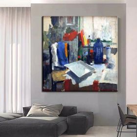 Hand Oil Painting In the Desert Abstract Original Abstract Painting Original Oil Painting Abstract Wall Art Canvas Living Room Decoration (style: 03, size: 90x90cm)