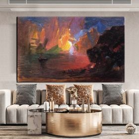Hand Oil Painting Deer in a Flower Garden  Abstract Original Abstract Painting Original Oil Painting Abstract Wall Art Canvas Living Room Decorat (style: 02, size: 90X120cm)