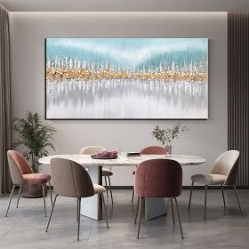 Hand Oil Pianting Sunset On Canvas Original Mural  Abstract Wall Art For Living Room Bedroom Wall Luxury Decor (style: 02, size: 70x140cm)
