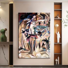 Hand Oil Painting Abstract Original Abstract Painting Original Oil Painting Abstract Wall Art Canvas Living Room Decoration (style: 02, size: 50X70cm)