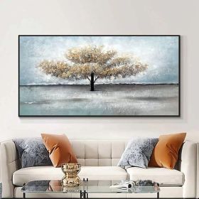 Handmade Oil Painting On Canvas Wall Art Decoration Modern Abstract Tree Painting Home Living Room Bedroom Luxurious Decoration Painting (style: 01, size: 90X120cm)
