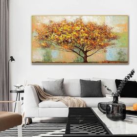 Handmade Tree Landscape Oil Paintings On Canvas Wall Art Decoration Modern Abstract  Painting Home Living Room Bedroom Luxurious Decoration Paint (style: 01, size: 90X120cm)