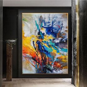 Handmade Oil Painting On Canvas Wall Art Decoration Modern Abstract Living Room Hallway Bedroom Luxurious Decorative Painting (style: 01, size: 60X90cm)